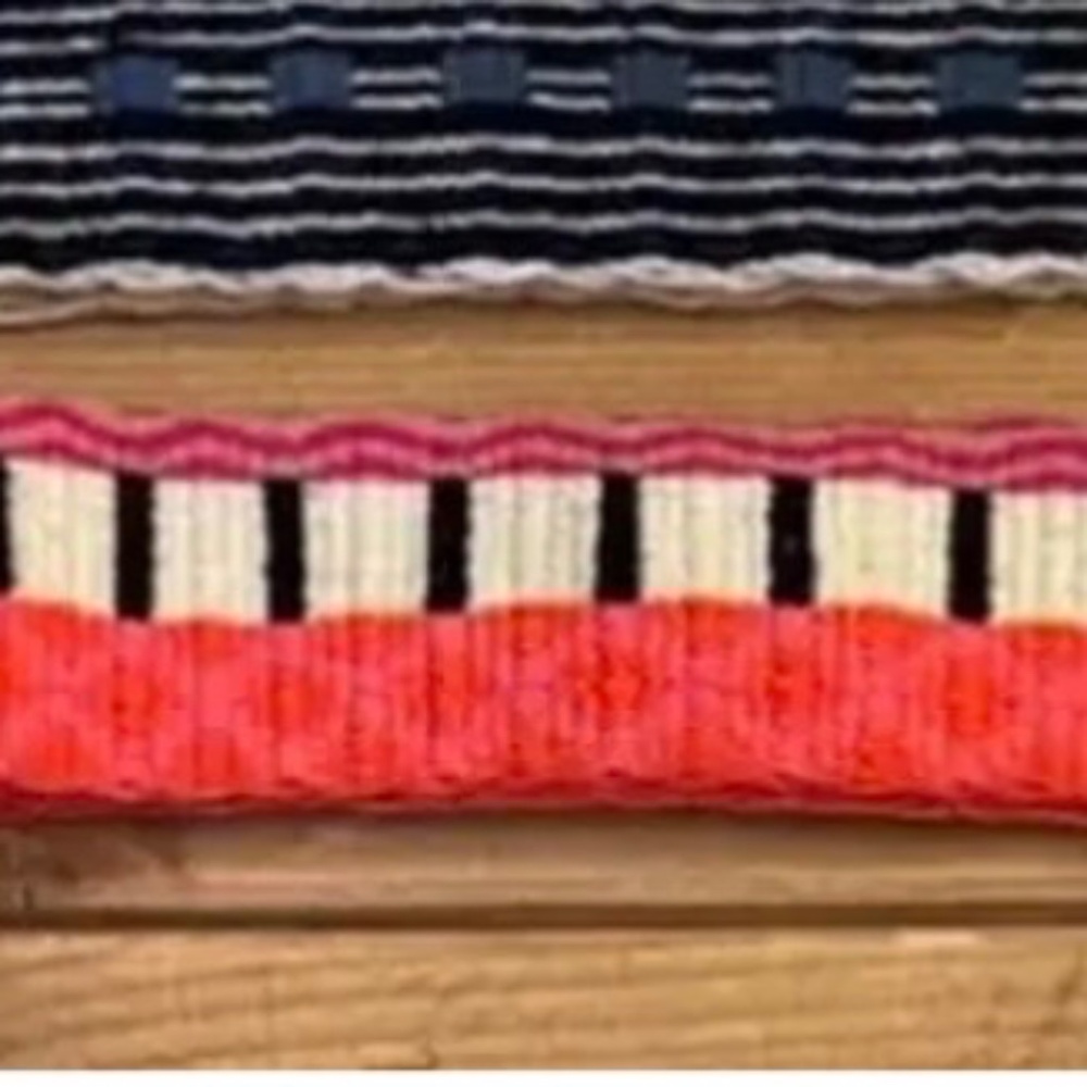 ISO Parker thatch strap shown*. Pink black and white